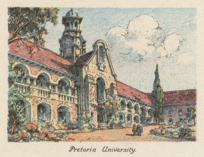 Afrique du Sud : Université de Pretoria (lithographie en couleur) - Charles Ernest Peers