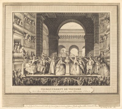 Couronnement de Voltaire - Charles Etienne Gaucher after Jean Michel Moreau