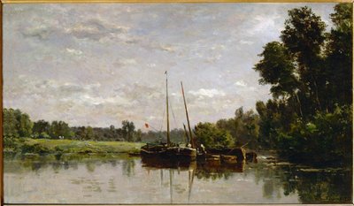 Les péniches ... - Charles Francois Daubigny