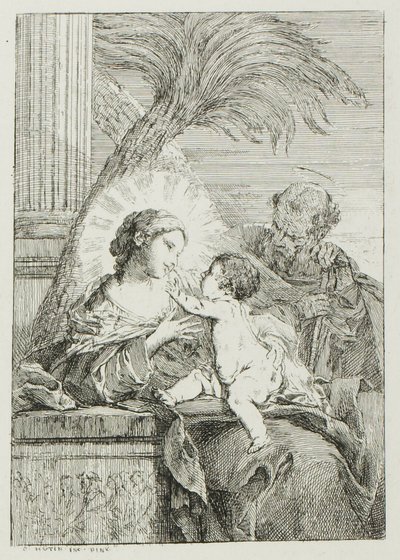 Repos de la Sainte Famille en Égypte - Charles Francois Hutin