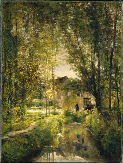 Charles-François Daubigny, 1877c - Paysage avec un ruisseau ensoleillé - Charles Francois Daubigny