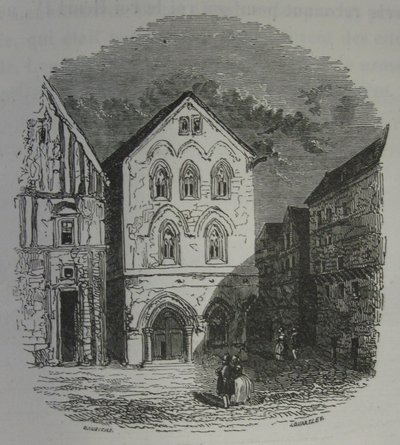 La Maison des Templiers à Louviers. Daubigny amp; John Quartley. - Charles Francois Daubigny