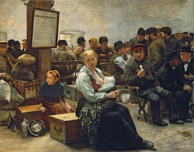 Au pays de la promesse, Castle Garden - Charles Frederic Ulrich