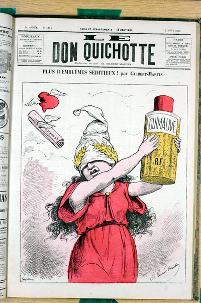 Couverture de "Don Quichotte", numéro 215, Satirique en couleurs - Charles Gilbert Martin