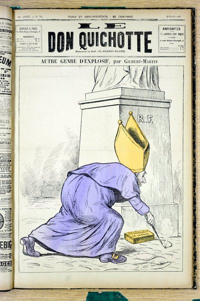 Couverture de "Le Don Quichotte", numéro 925, Satirique en couleurs - Charles Gilbert Martin