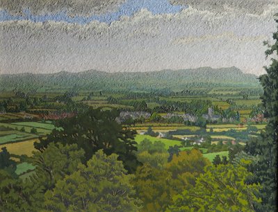 Les collines de Malvern, Worcestershire - Charles Ginner