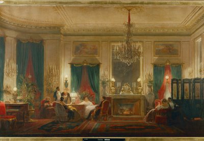 Le salon de la princesse Mathilde, fille du roi Jérôme et de la reine Catherine de Wurtemberg, rue de Courcelle à Paris ... (huile sur toile) - Charles Giraud