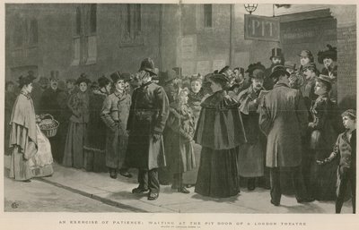 Un exercice de patience : attendre à la porte du théâtre de Londres - Charles Green