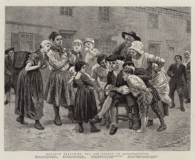 Hogarth dessinant la rue de Queenborough - Charles Green