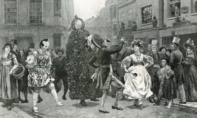 Jack-in-the-Green - une scène de la fête du premier mai il y a soixante ans (vers 1830) - Charles Green