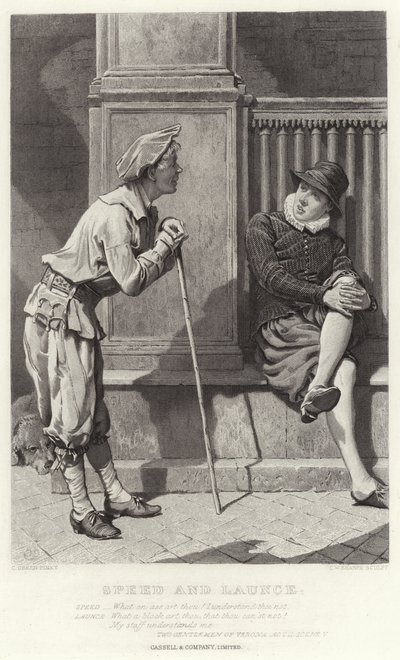 Speed et Launce, Deux Gentilshommes de Vérone, Acte II, Scène V - Charles Green