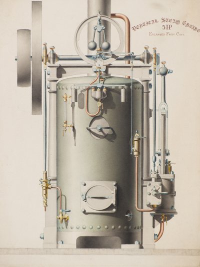 Machine à vapeur verticale, 5HP - Charles Gustav Louis Phillips