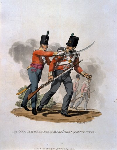 Un officier et un soldat du 53e régiment d