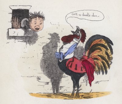 Garçon réveillé par un coq chantant - Charles Henry (after) Bennett