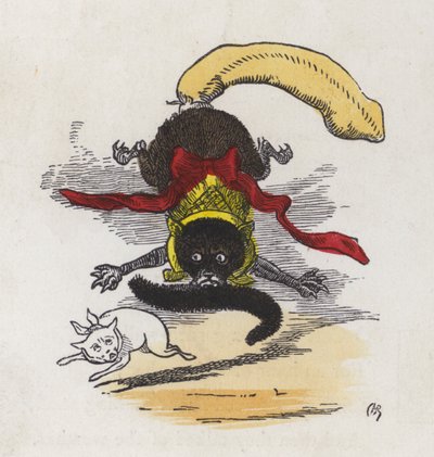 Combat entre deux chats - Charles Henry (after) Bennett