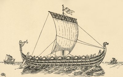 Le navire normand basé sur la tapisserie de Bayeux - Charles Henry Bourne Quennell