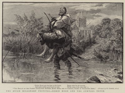 Le festival millénaire de Ripon, Robin des Bois et le frère Tuck - Charles J. Staniland