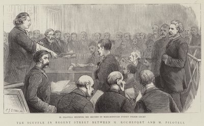 La bagarre dans Regent Street entre M. Rochefort et M. Pilotell - Charles J. Staniland