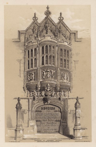 Frontispice pour Old English Mansions, troisième série, par C J Richardson - Charles James Richardson