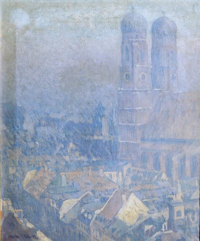 Brume matinale à Munich - Charles Johann Palmié