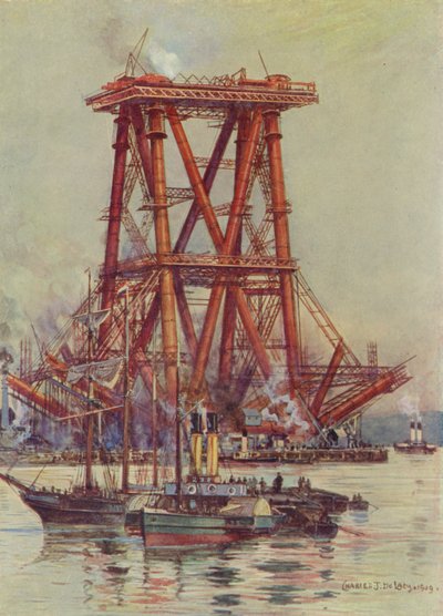 Construction du pont de Forth - Charles John de Lacy