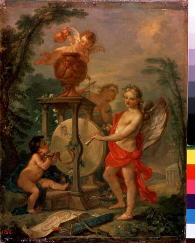 Cupidon aiguisant une flèche - Charles Joseph Natoire
