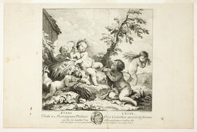 Été, planche deux de Les Quatre Saisons - Charles Joseph Natoire