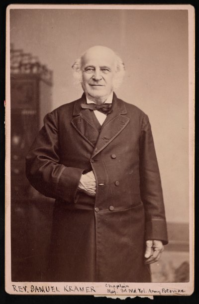Portrait du révérend Samuel Kramer 1808-1891, avant 1891 - Charles L Kempf