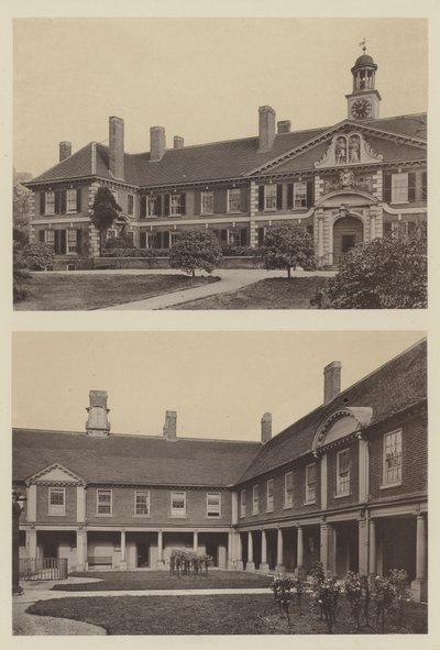 Morden College, Blackheath, Kent, entrée et partie de la cour - Charles Latham