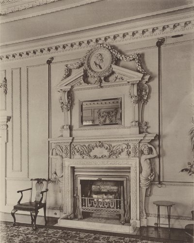 Stoke Hall, Derbyshire, Cheminées du Salon - Charles Latham