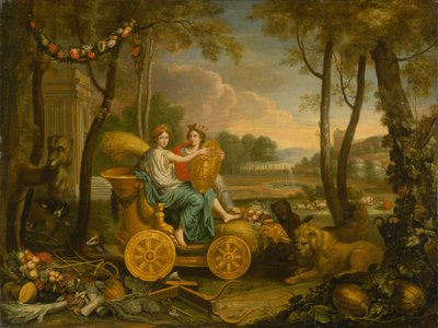 Allégorie des quatre éléments : La Terre. Conception pour une tapisserie pour le roi Louis XIV, vers 1680 - Charles Le Brun