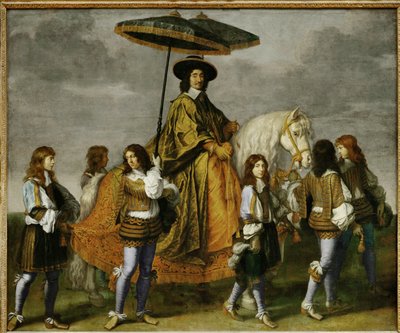 Le chancelier Pierre Séguier à cheval, le jeune Dauphin, futur Louis XIV ... - Charles Le Brun
