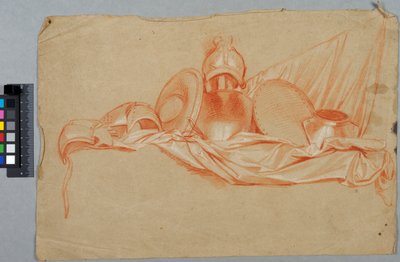 Trophäen auf einem Seidenbanner - Charles Le Brun