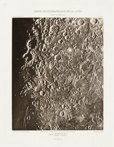 Carte photographique de la lune, planche III.A (Photographic Chart of the Moon, plate III.A),October 21 - Charles le Morvan
