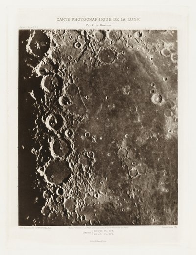 Carte photographique de la lune, planche XIX.A (Photographic Chart of the Moon, plate XIX.A),December 26 - Charles le Morvan
