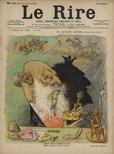 Arthur Meyer, Illustration pour Le Rire - Charles Leandre