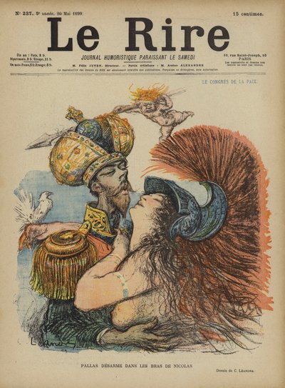 Tsar Nicolas II de Russie, Illustration pour Le Rire - Charles Leandre