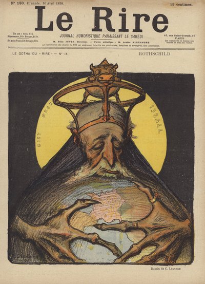 Rothschild, Illustration pour Le Rire - Charles Leandre