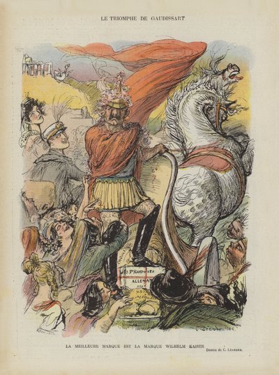 Satire sur la crise marocaine de 1905. Illustration pour Le Rire - Charles Leandre