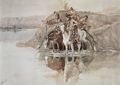 Groupe de guerre amérindien - Charles Marion Russell