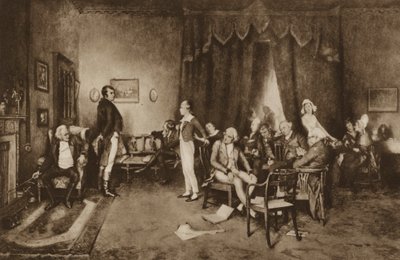 Rencontre de Robert Burns et Sir Walter Scott, Édimbourg - Charles Martin (after) Hardie