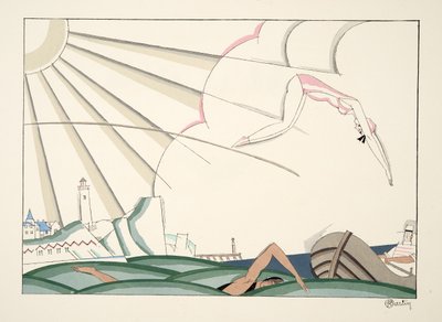Bain de Mer, de Sports & Divertissements, pub. 1914 - Charles Martin