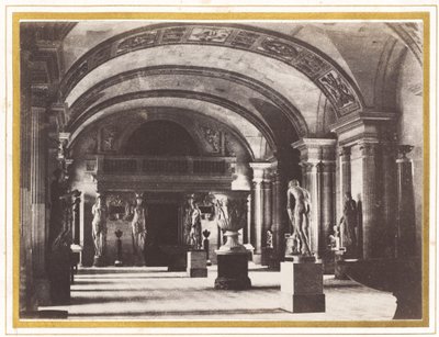 Salle des Cariatides, au Musée du Louvre,c. 1851 (photo) - Charles Marville