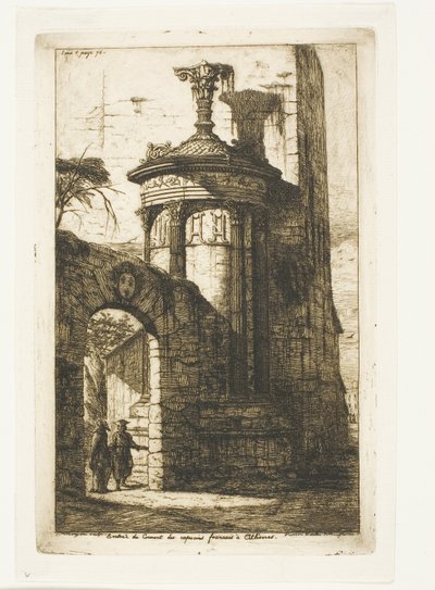 Entrée du monastère des Capucins français à Athènes - Charles Meryon