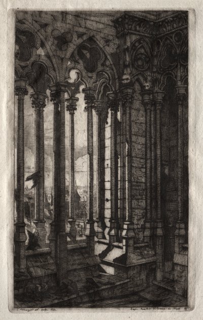 Eaux-fortes de Paris : La galerie de Notre-Dame - Charles Meryon