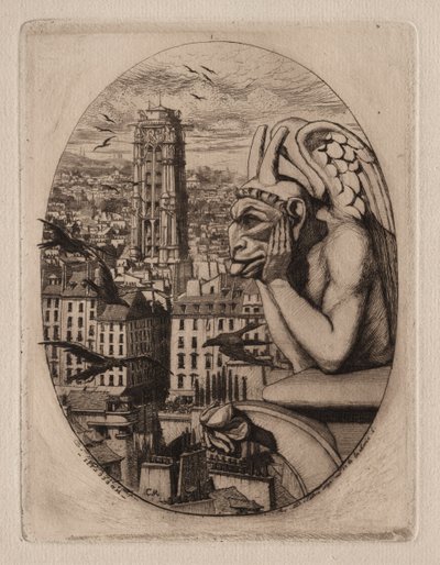 Eaux-fortes de Paris : La Gargouille - Charles Meryon