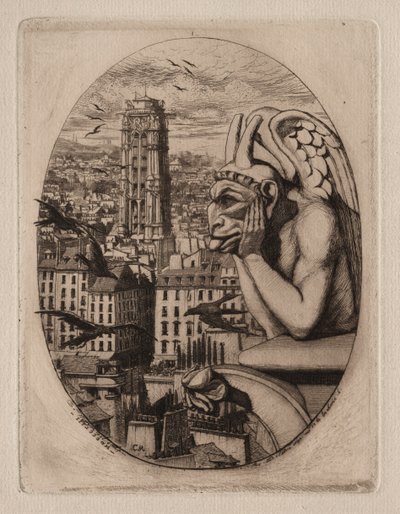 Eaux-fortes de Paris : La Gargouille, 1853 - Charles Meryon