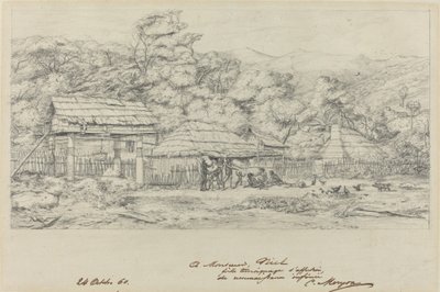 Greniers indigènes et habitations à Akaroa, presqu