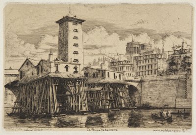 La Pompe Notre-Dame - 1852 - Charles Meryon