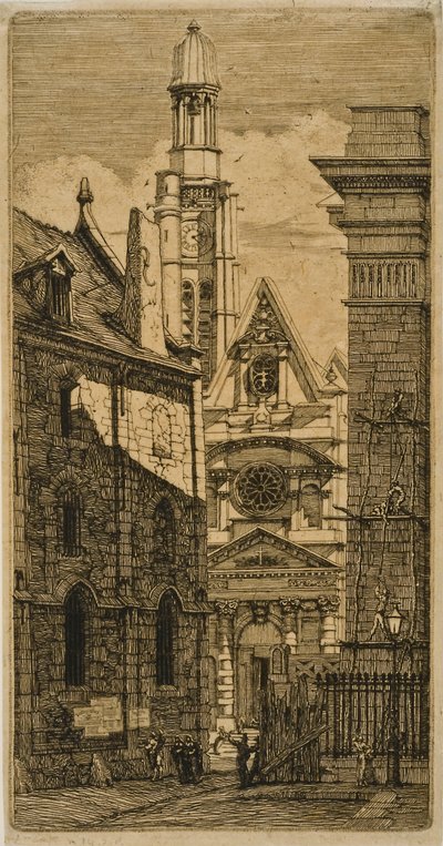 Saint-Étienne-du-Mont, Paris, des Eaux-fortes sur Paris - Charles Meryon